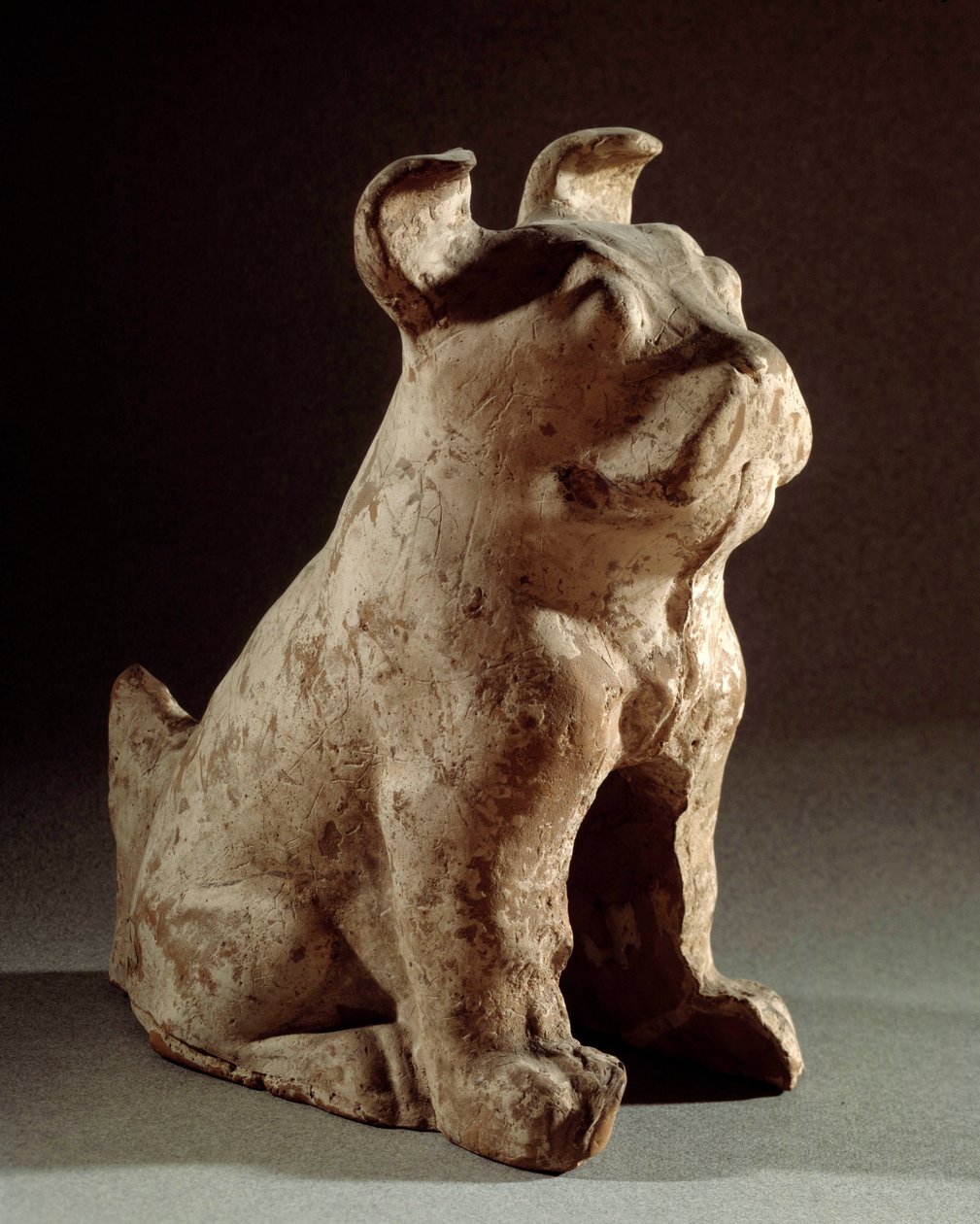 Čínské umění: terakotový molos. Pohřební soška z období Han (206 př. n. l.-220 n. l.). Paříž, muzeum Cernuschi od Western Han Dynasty Chinese School