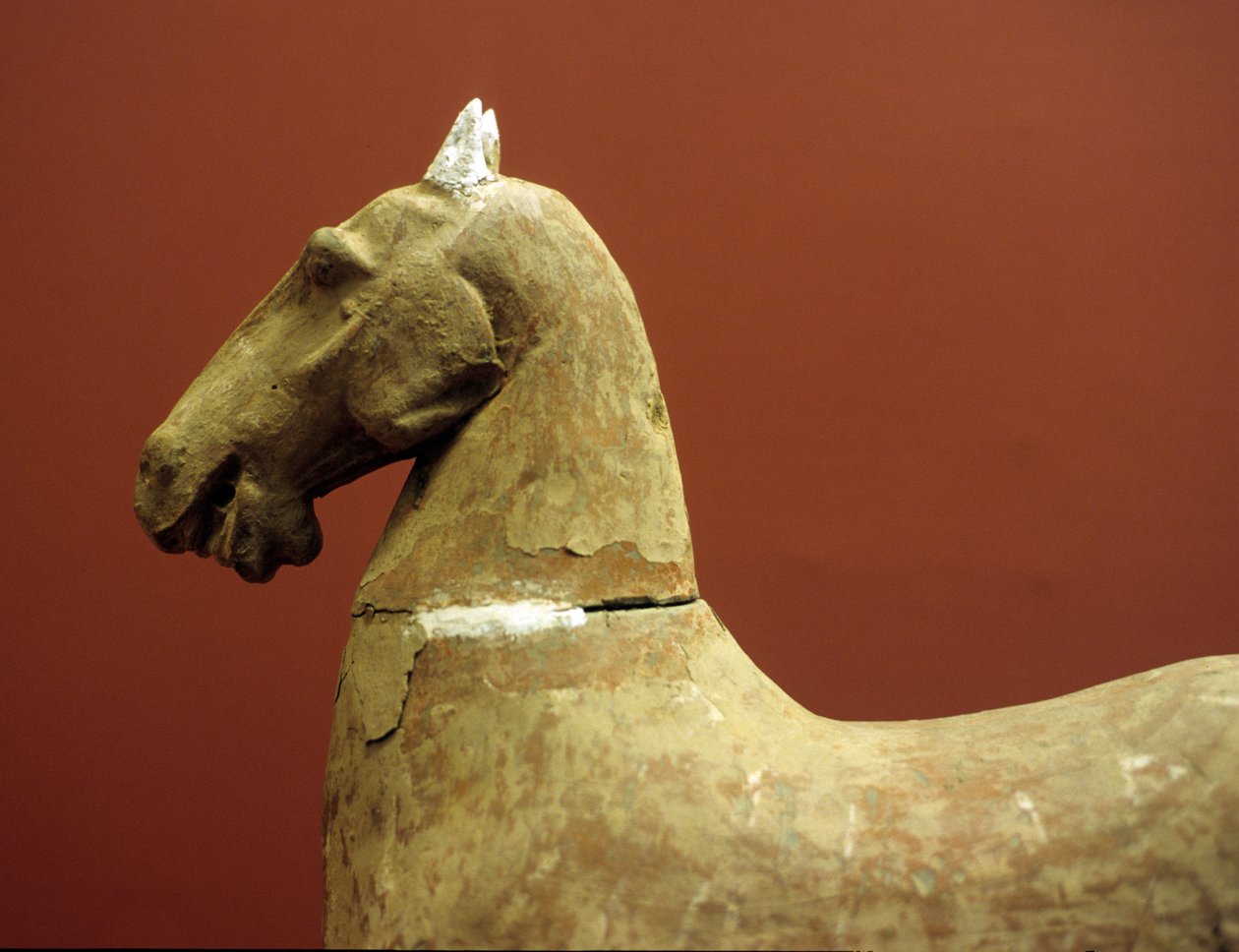 Kůň, malá terakotová armáda, západní dynastie Han, 206 př. n. l.-8 n. l od Western Han Dynasty Chinese School