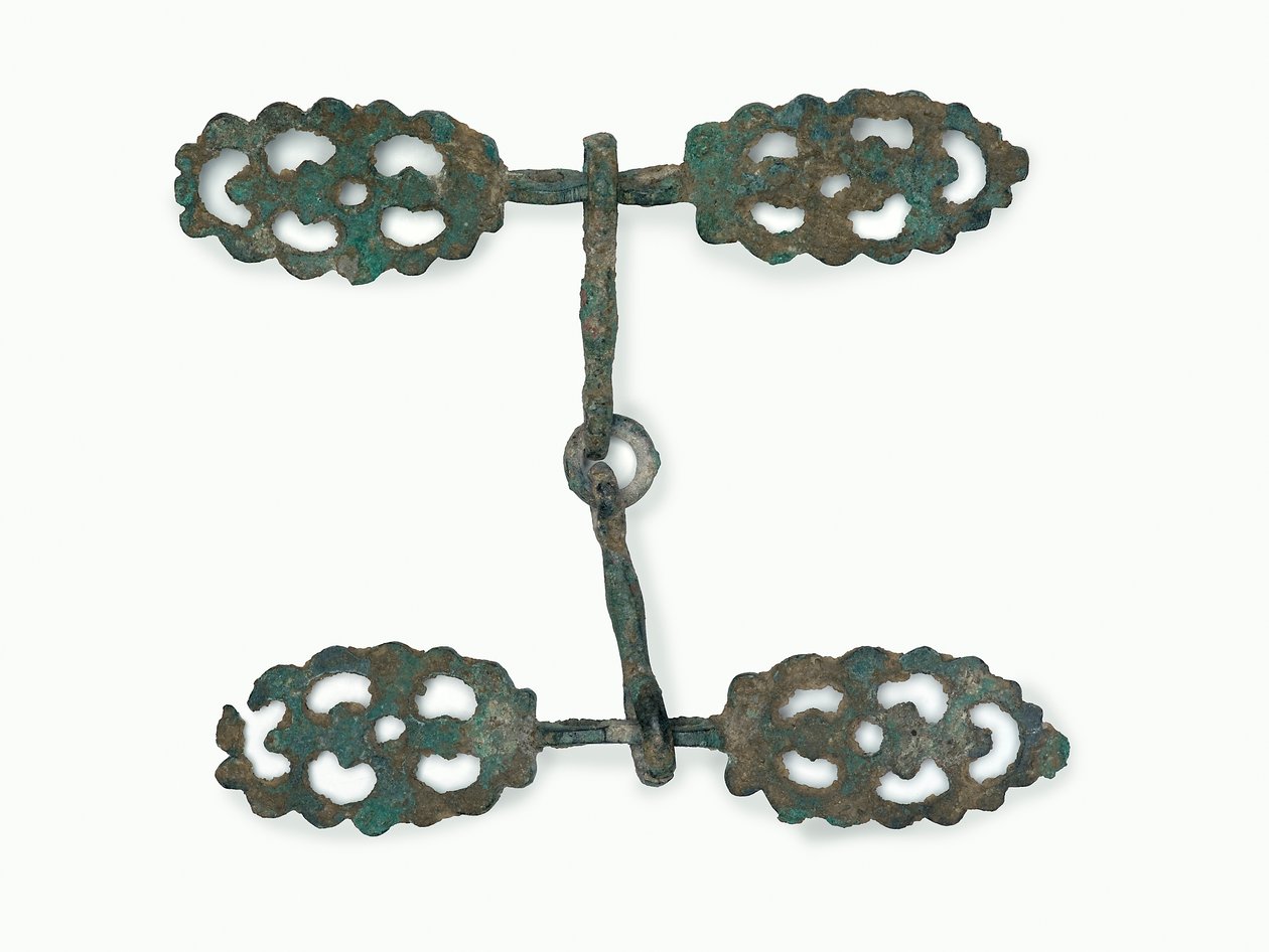 Koňská uzda (bronzová) od Western Zhou Dynasty Chinese School