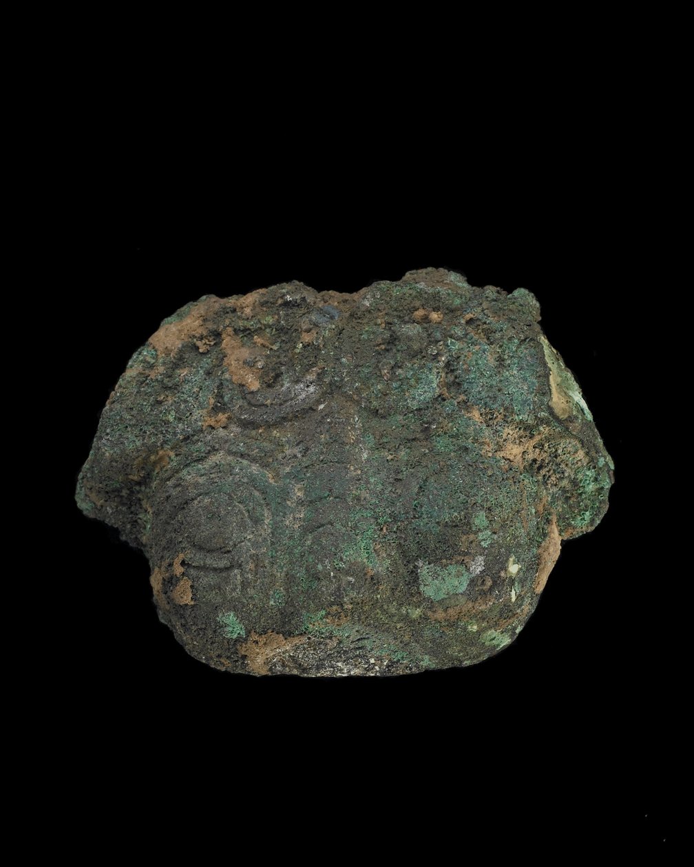 Ornament: groteskní zvířecí maska (bronzová) od Western Zhou Dynasty Chinese School