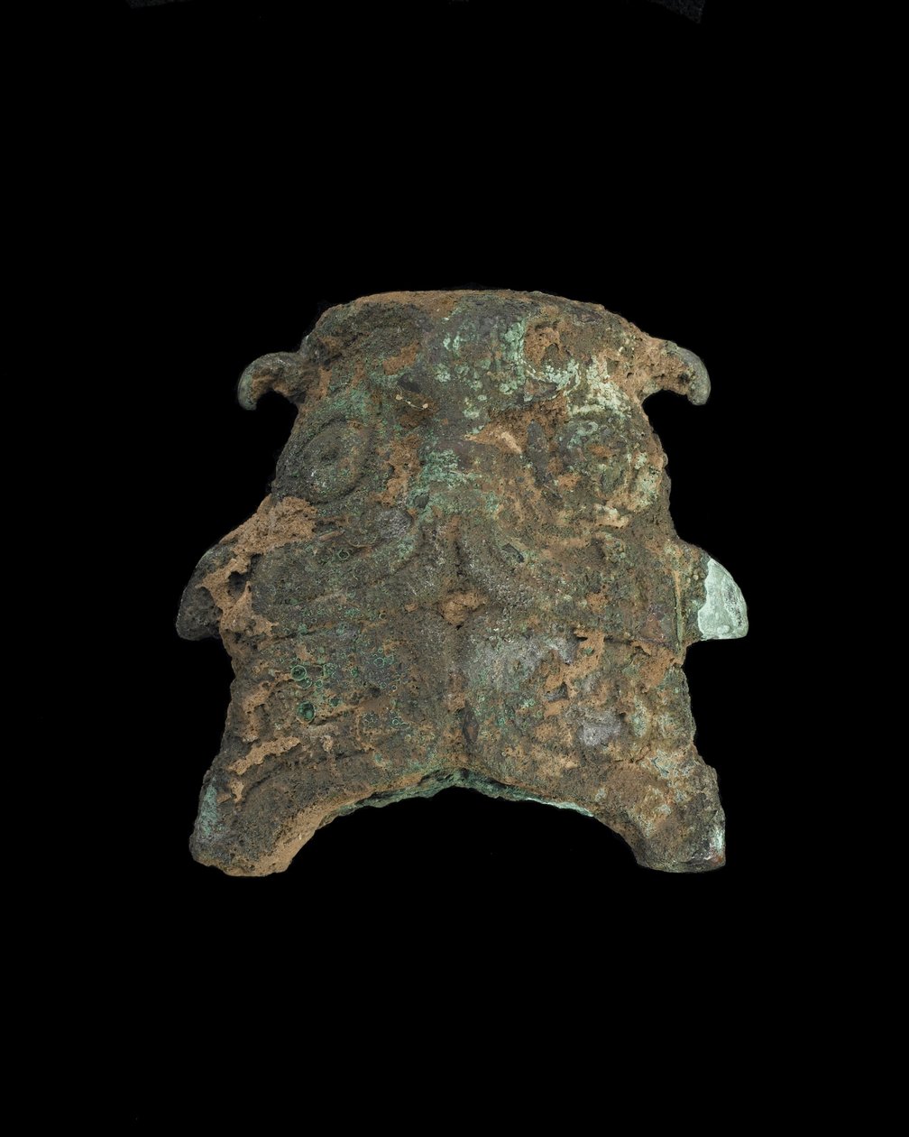 Ornament: groteskní zvířecí maska (bronzová) od Western Zhou Dynasty Chinese School