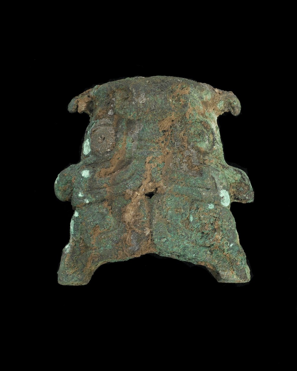 Ornament: groteskní zvířecí maska od Western Zhou Dynasty Chinese School