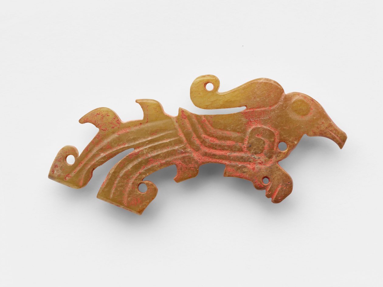 Přívěsek v podobě ptáka, cca 1050-950 př. n. l. (nefrit, nefrit) od Western Zhou Dynasty Chinese School