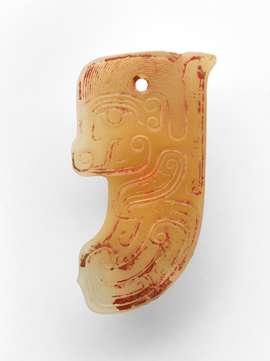 Přívěsek v podobě ryby, cca 11. století před naším letopočtem (nefrit, nefrit) od Western Zhou Dynasty Chinese School