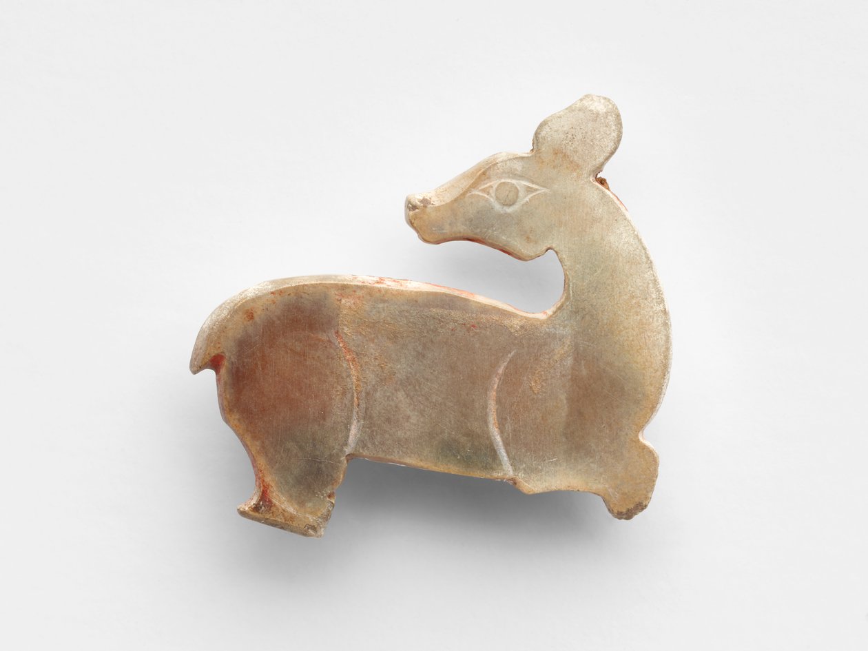 Přívěsek v podobě jelena, cca 1050-cca 850 př. Kr od Western Zhou Dynasty Chinese School