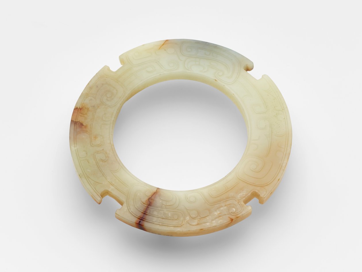 Rituální disk od Western Zhou Dynasty Chinese School