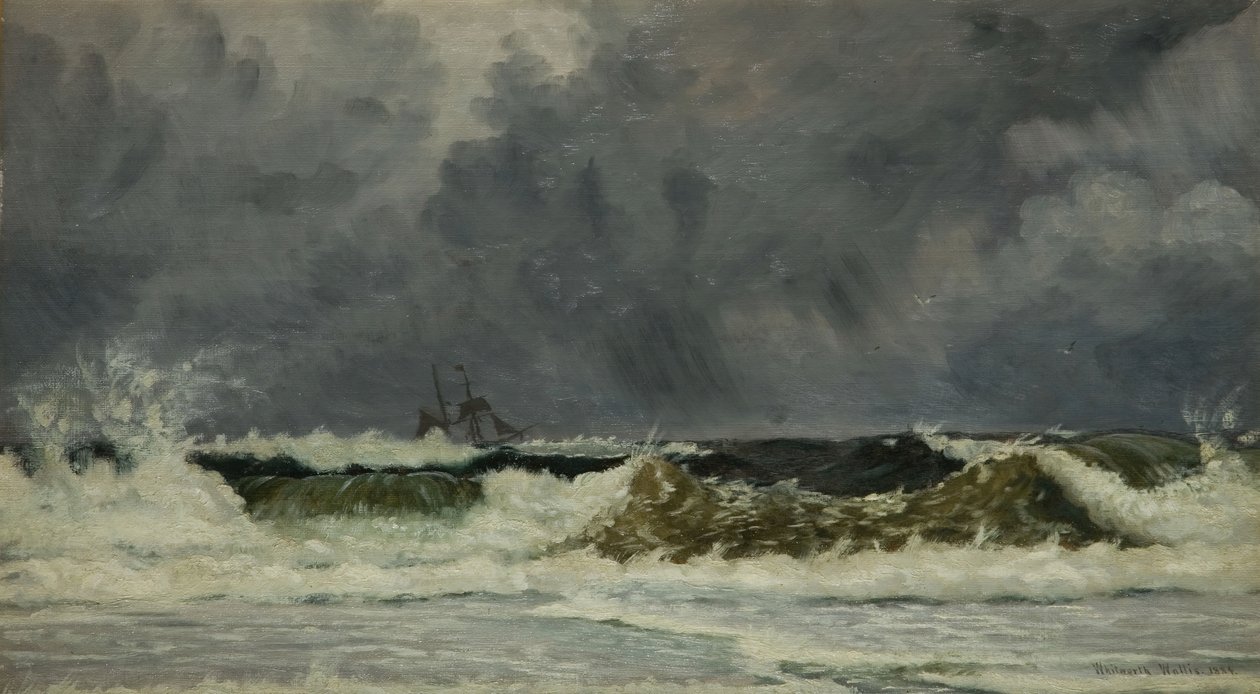 Drsné počasí - Pobřeží Jutska, 1884. od Whitworth Wallis
