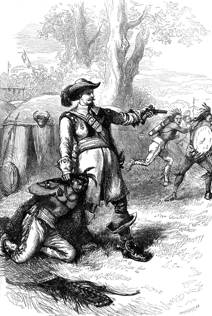 Plukovník Atherton a Indiáni, c1880 od Whymper