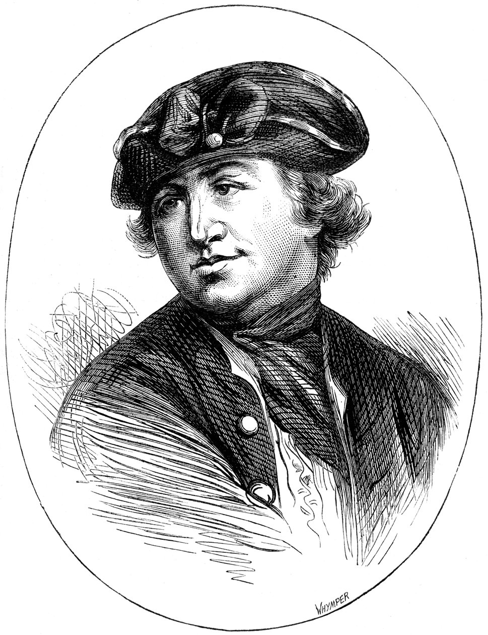 Komodor Robert Hopkins, americký námořní velitel, z tisku z roku 1776, c1880 od Whymper