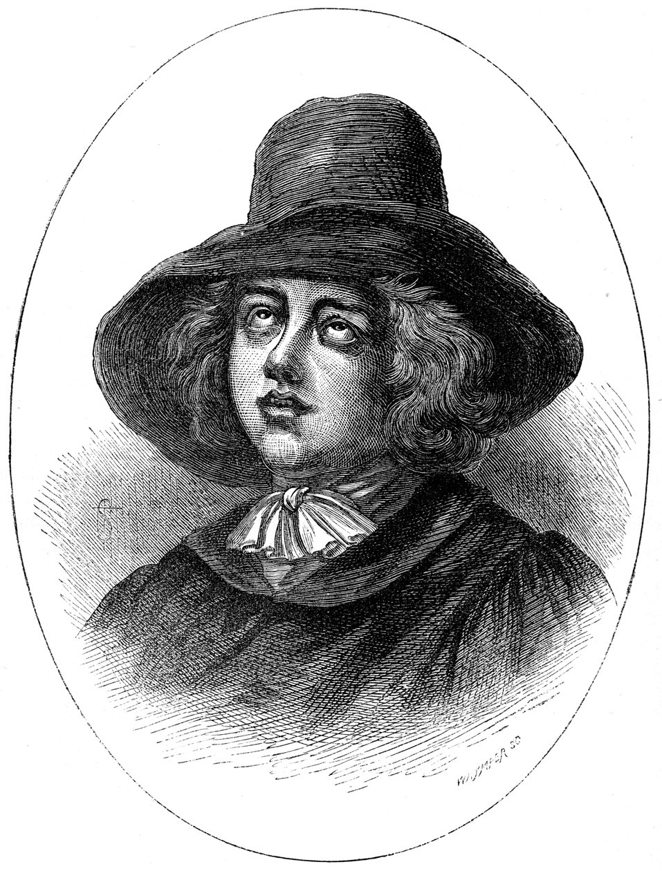 George Fox, zakladatel kvakerů, 17. století kolem roku 1880. od Whymper