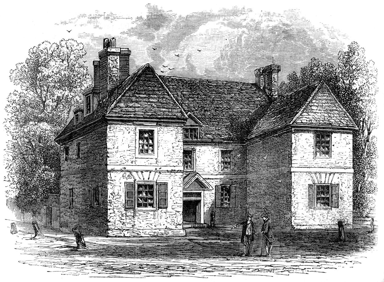 William Penns House, Philadelphia, Pennsylvania, konec 17.-začátek 18. století c1880 od Whymper