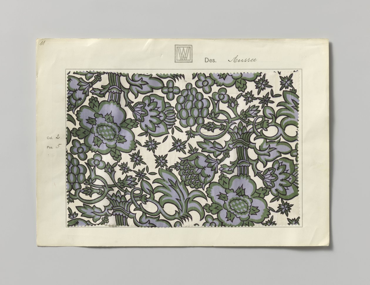 Ocel s potištěnou stranou, design Aussee od Wiener Werkstätte