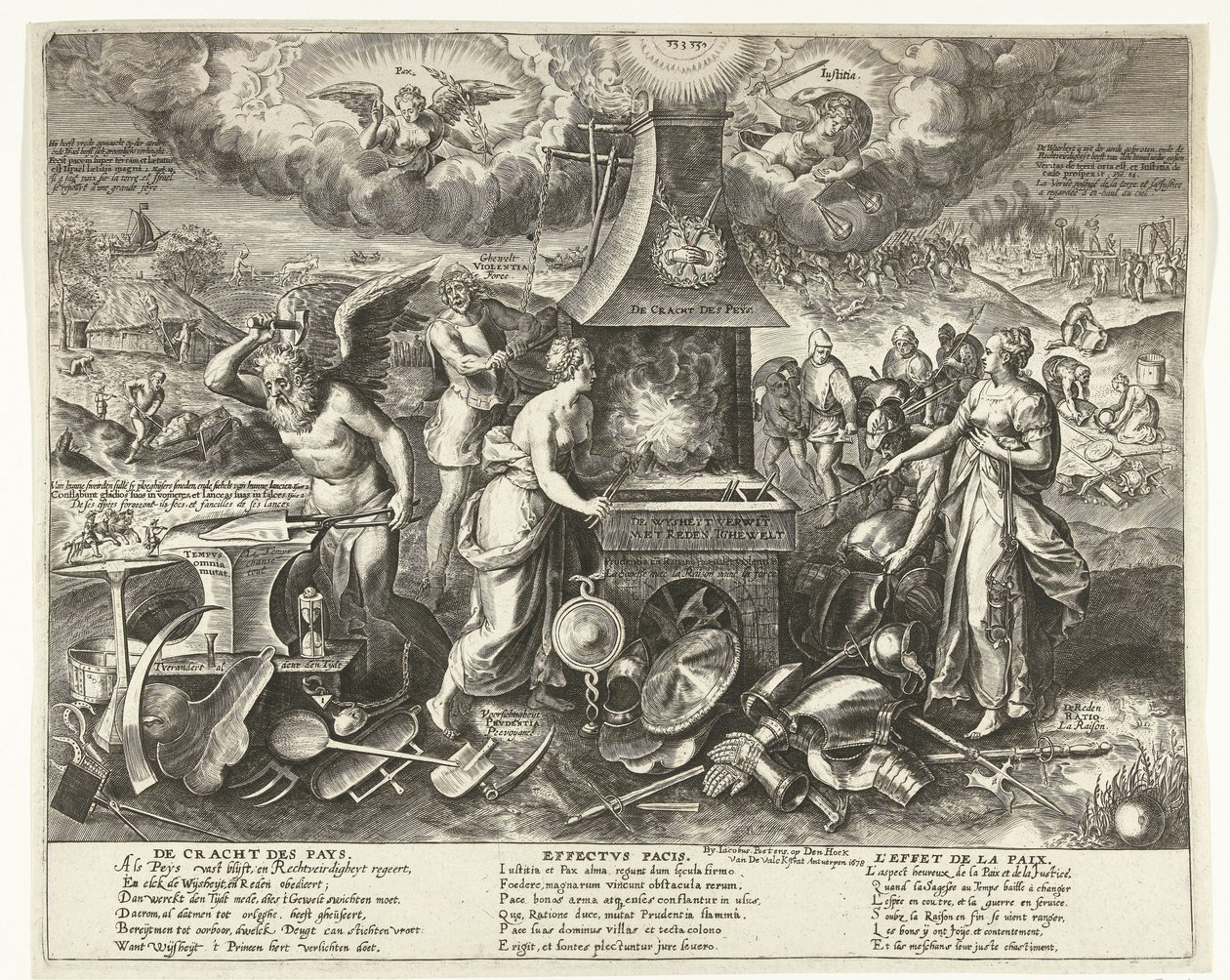 Síla míru, 1678 The Power of the Pays (název na objektu) od Wierix