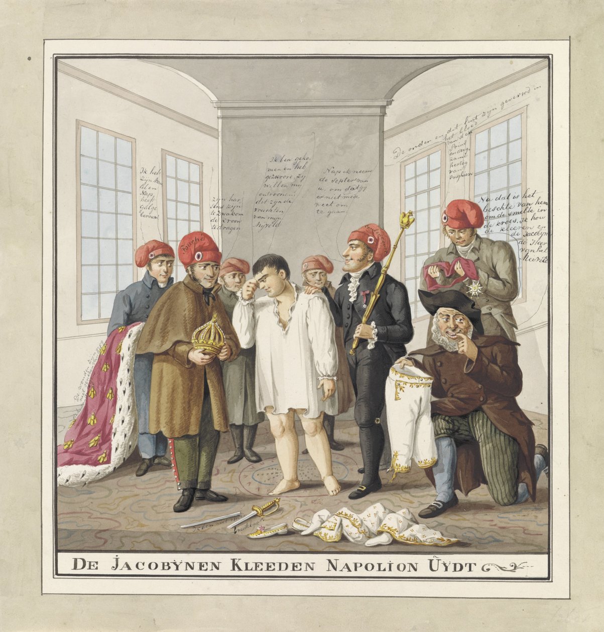 Napoleon svlékl jakobíni v roce 1815 The Jacobin Cloth Napolion Uijdt (titul na předmětu) od Wijnand Esser