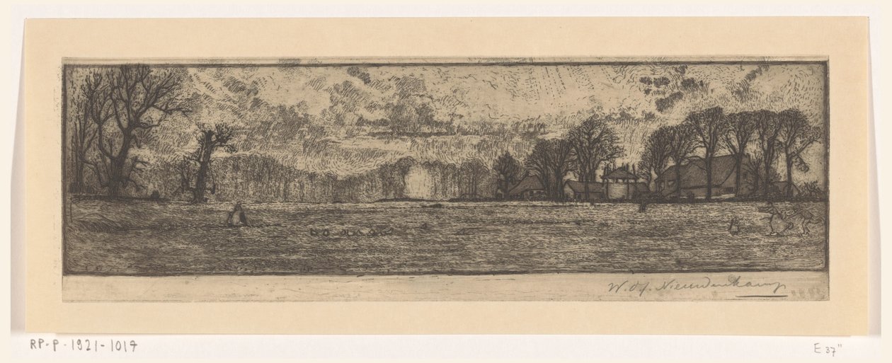 Farma poblíž Santpoort (původní název) od Wijnand Otto Jan Nieuwenkamp (signed by artist)