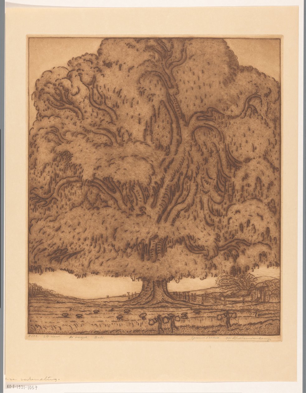 The Harvest, Bali (původní název na objektu) od Wijnand Otto Jan Nieuwenkamp (signed by artist)