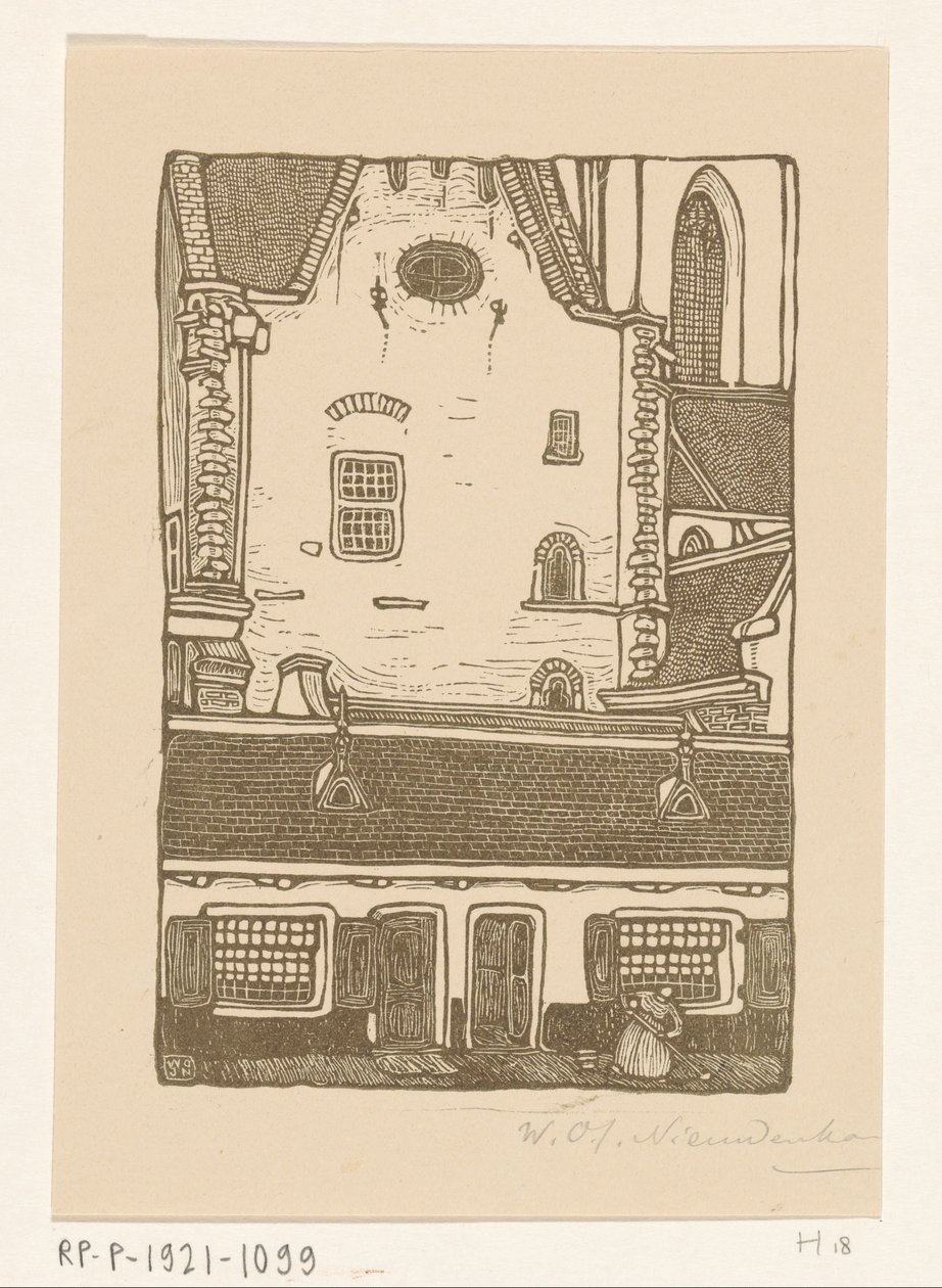 Huizen tegen de Sint-Bavokerk aan de Oude Groenmarkt in Haarlem St. Bavo, Haarlem (original title)   1378186   cs       czech Successfully Translated  Original: The Measure of the Side Wound and the Body of Christ Translat: The Measure of the Side Wound an od Wijnand Otto Jan Nieuwenkamp (signed by artist)