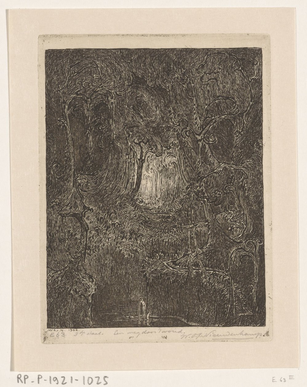 Džungle na Jávě Cesta lesem (původní název) od Wijnand Otto Jan Nieuwenkamp (signed by artist)