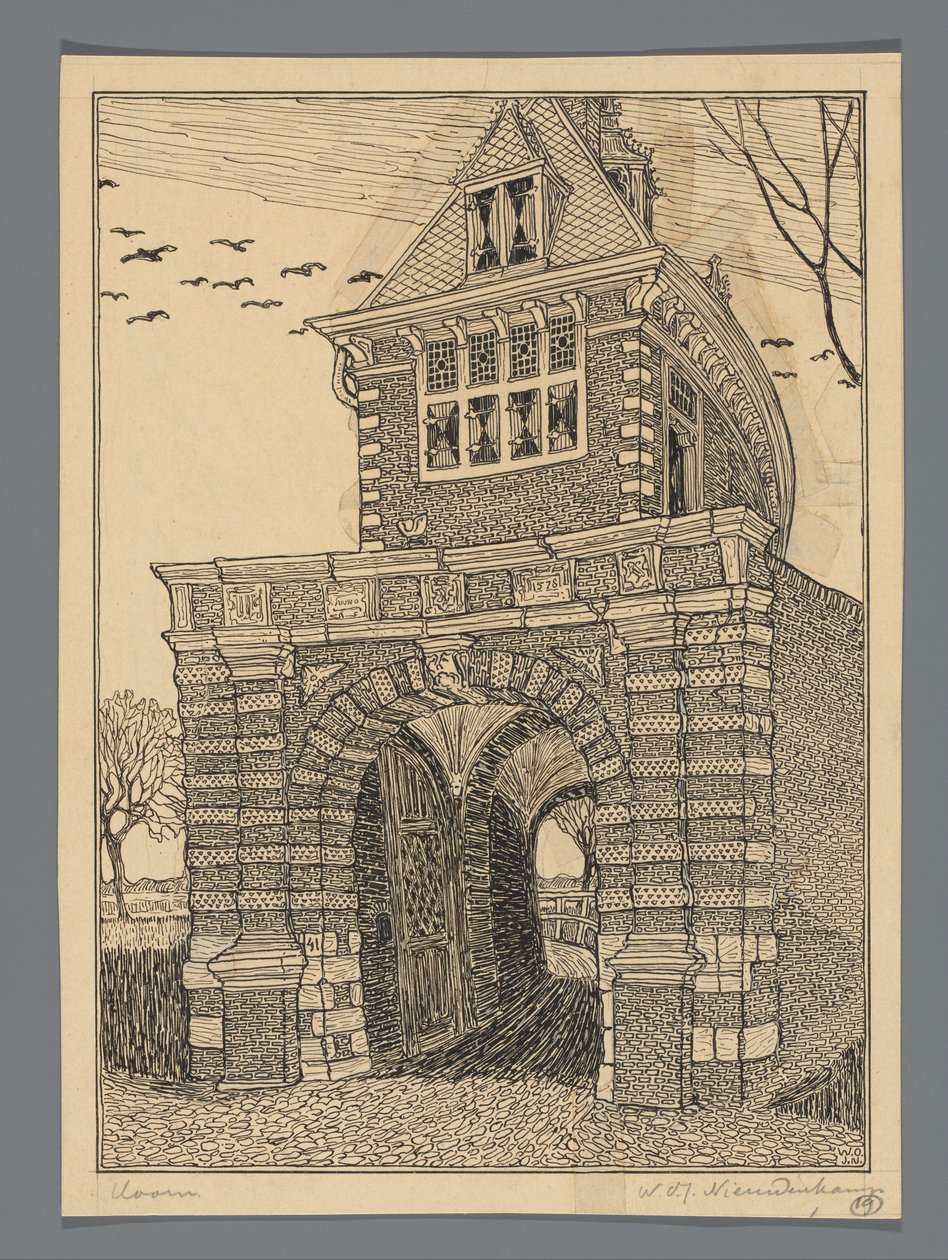 Oosterpoort v Hoornu od Wijnand Otto Jan Nieuwenkamp (signed by artist)