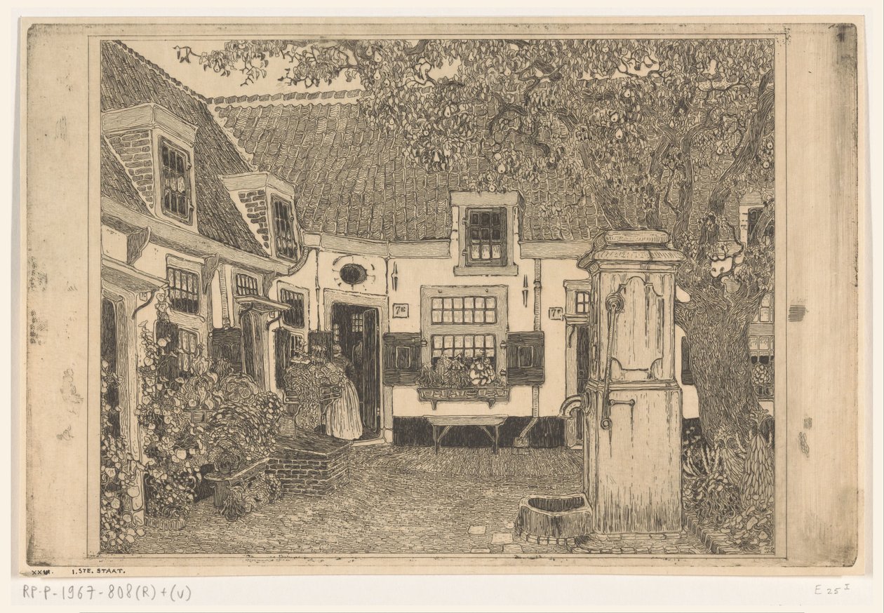 Hofje van Loo v Haarlemu The Peaceful Courtyard (původní název) od Wijnand Otto Jan Nieuwenkamp