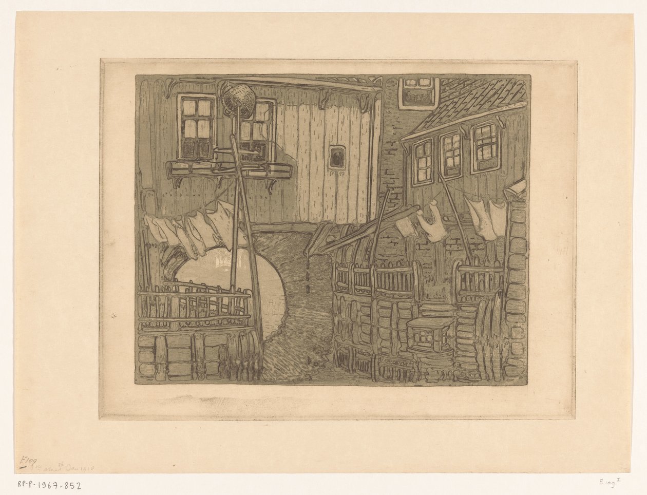 Domy v přístavu Enkhuizen Neighbourhood in Enkhuizen (původní název) od Wijnand Otto Jan Nieuwenkamp
