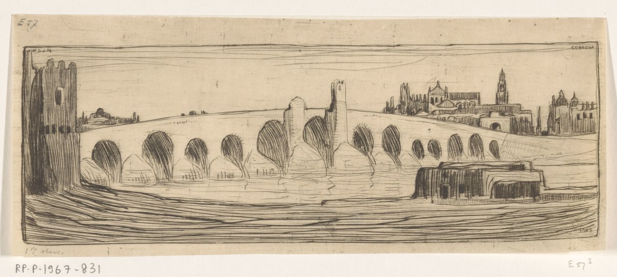 Romeinse brug nad Guadalquivirem v Córdobě Brug te Cordova (původní název) od Wijnand Otto Jan Nieuwenkamp
