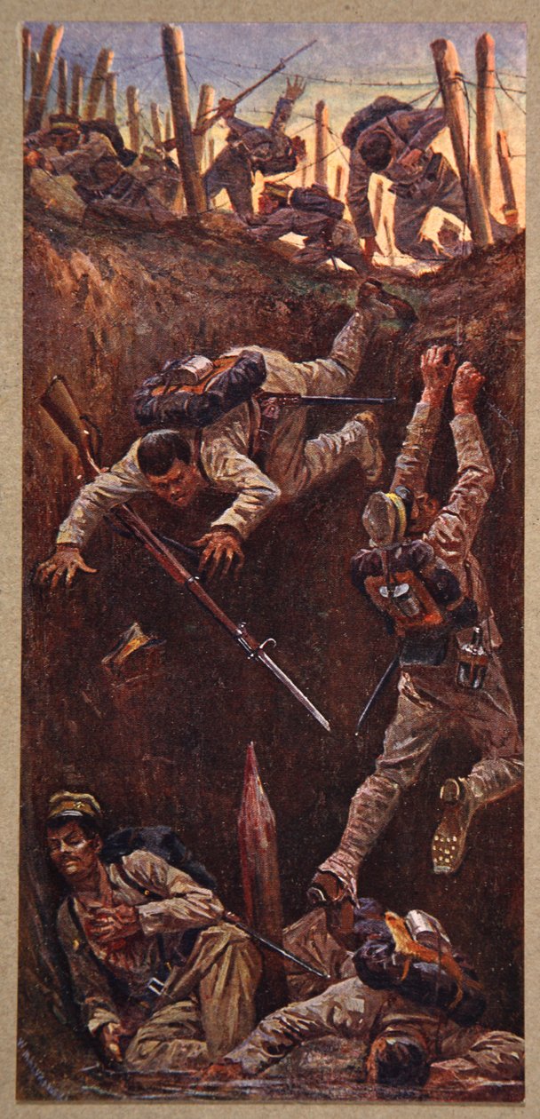 Bitvy u Liao-jangu, ilustrace z knihy "Mandžusko: obrazy z rusko-japonské války", vydal A. Martynoff, Petrohrad, 1907. od Wiktor Mazourowsky