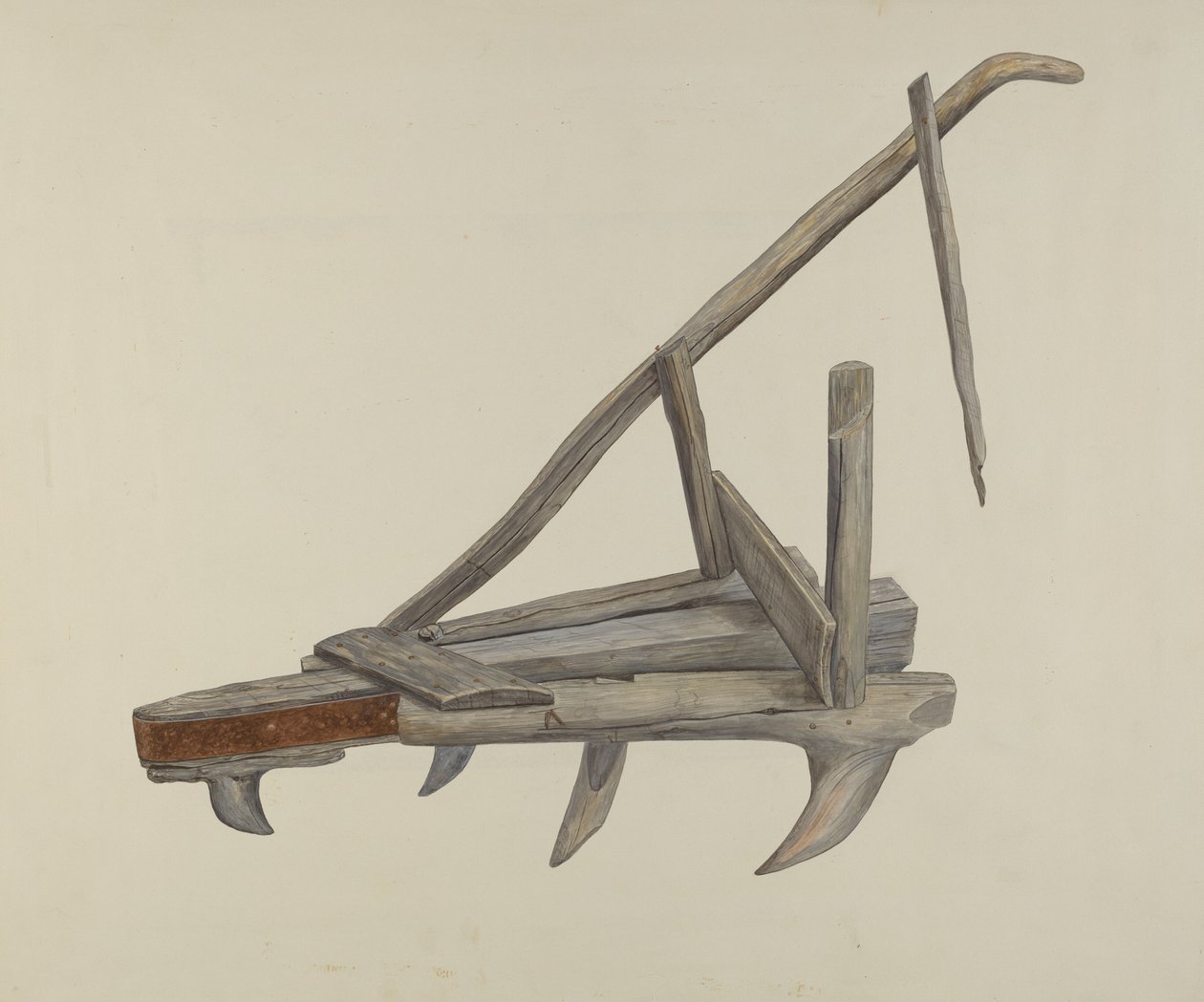 Dřevěné brány nebo kultivátor, c. 1937. od Wilbur M Rice