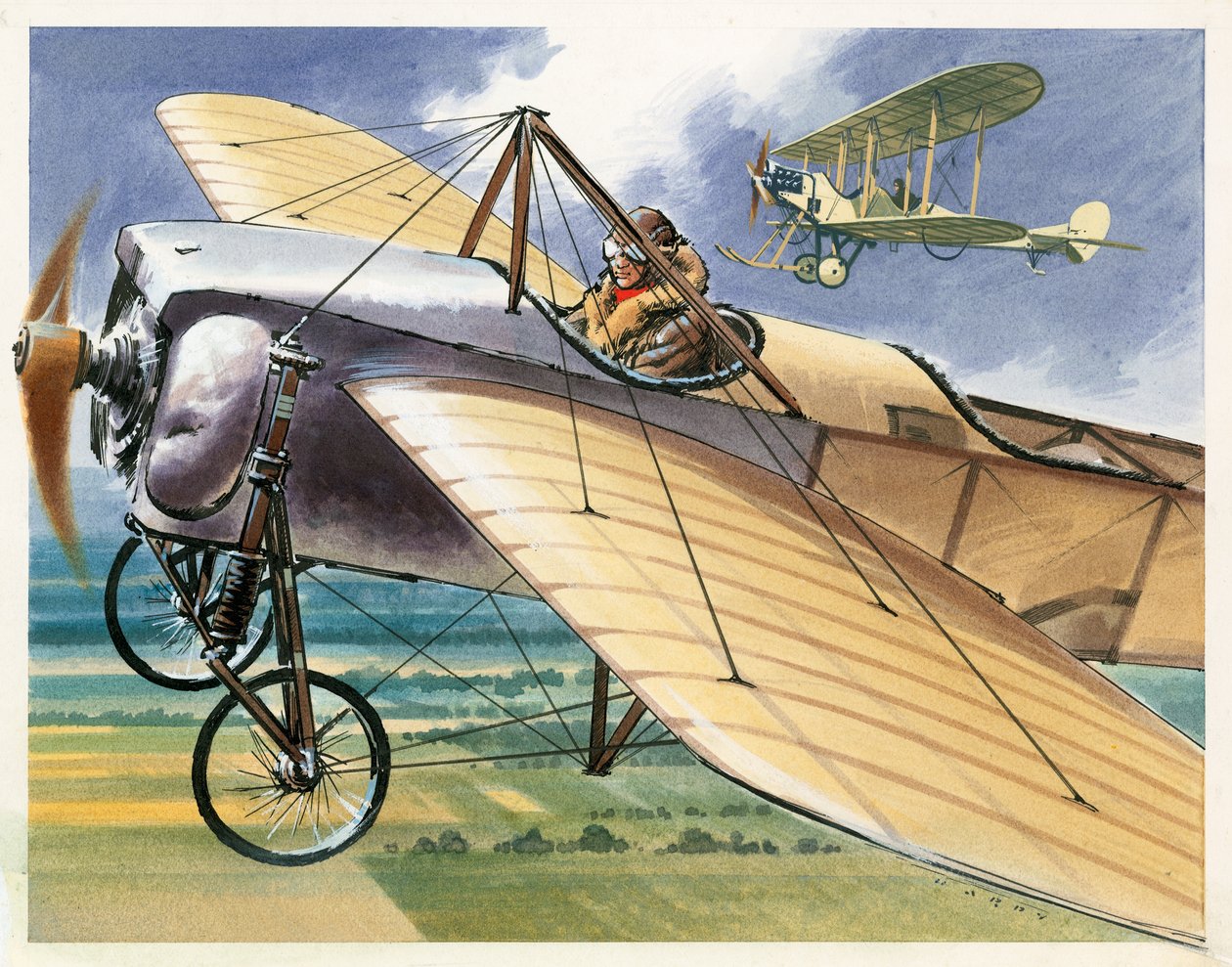 Jednoplošník Bleriot XI od Wilf (20th century) Hardy