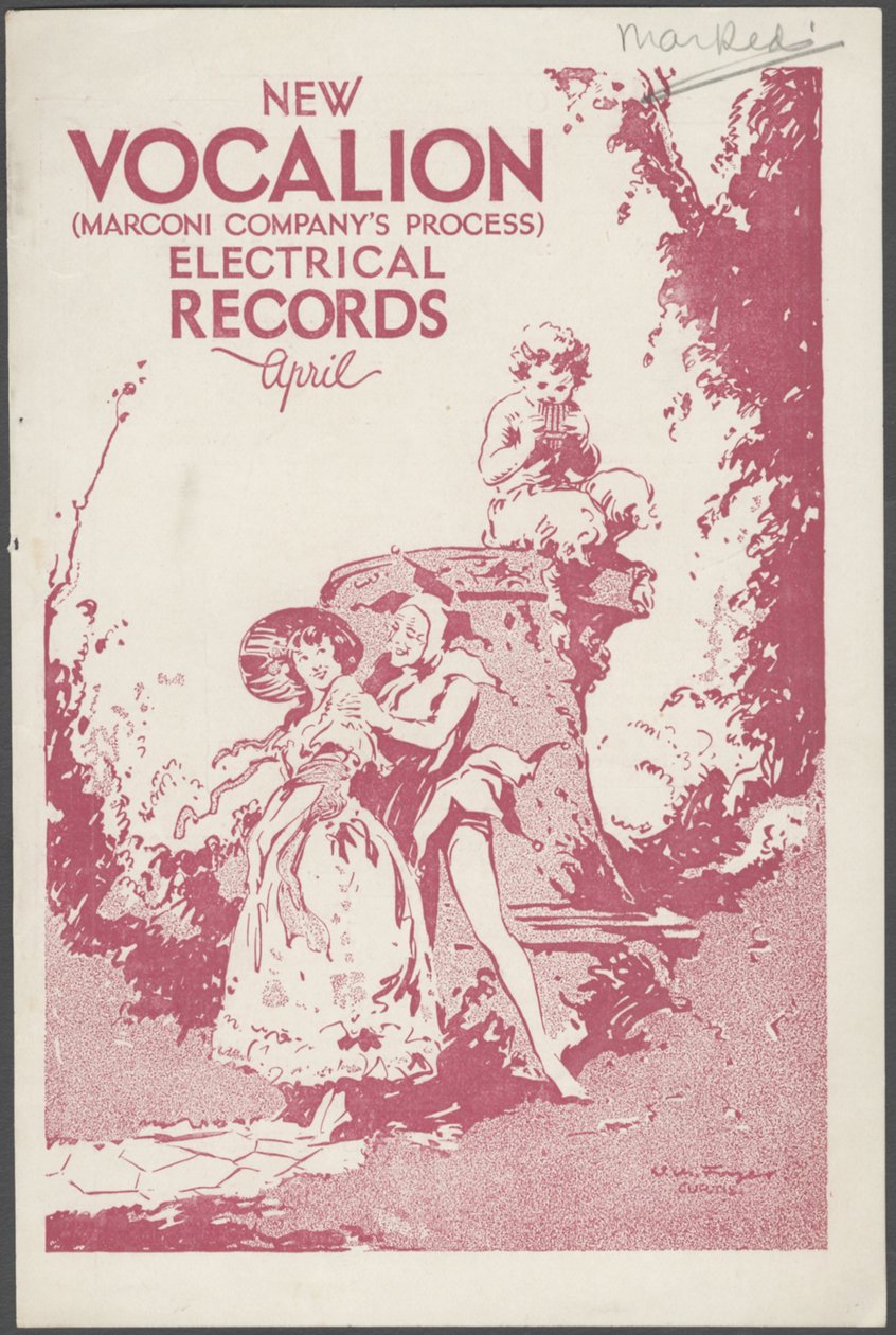 Vocalion Records Bulletin, 20. léta 20. století od Wilfred Fryer, Curtis Advertising Agency
