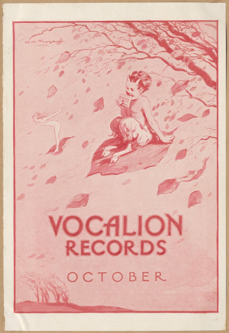 Vocalion Records Bulletin, 20. léta 20. století od Wilfred Fryer, Curtis Advertising Agency