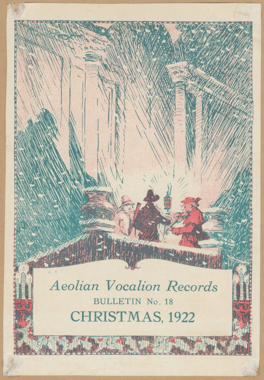 Vocalion Records Bulletin, Vánoce, 1922 od Wilfred Fryer, Curtis Advertising Agency
