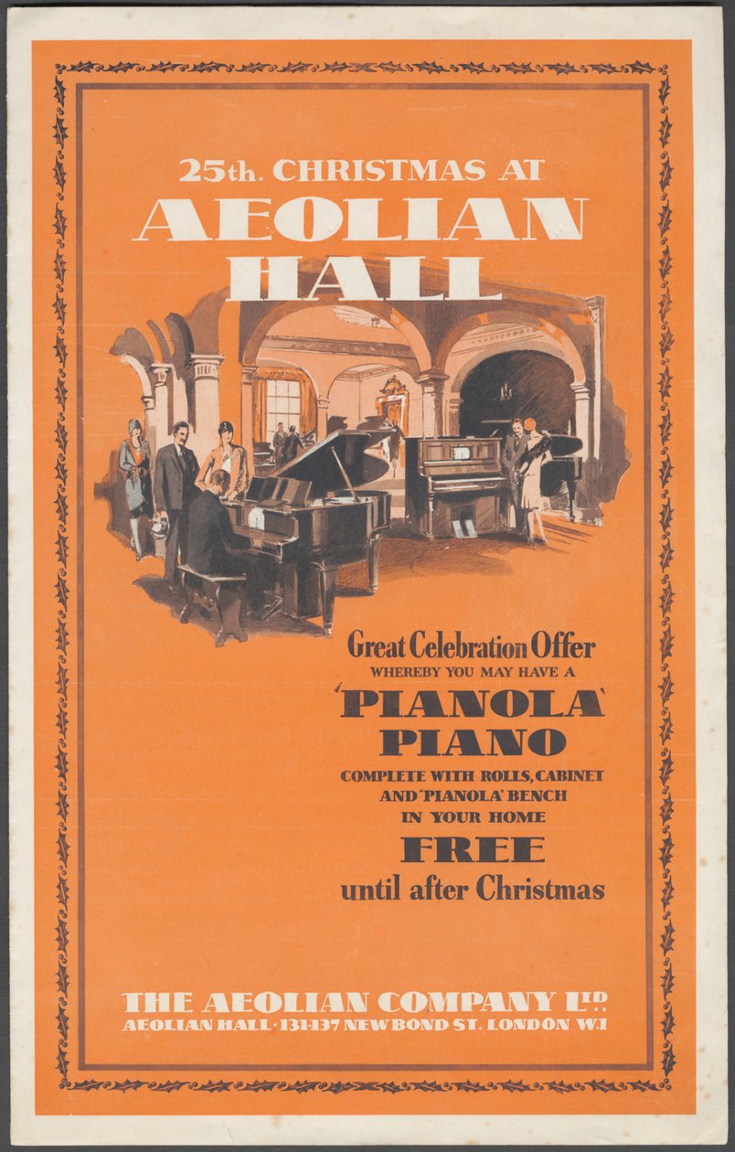 Piana Aeolian Company, 20. léta 20. století od Wilfred Fryer