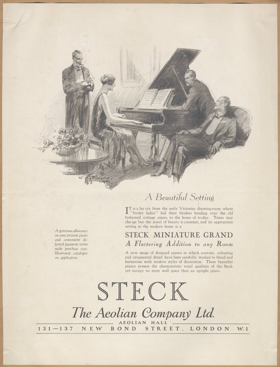 Piana Aeolian Company, 20. léta 20. století od Wilfred Fryer