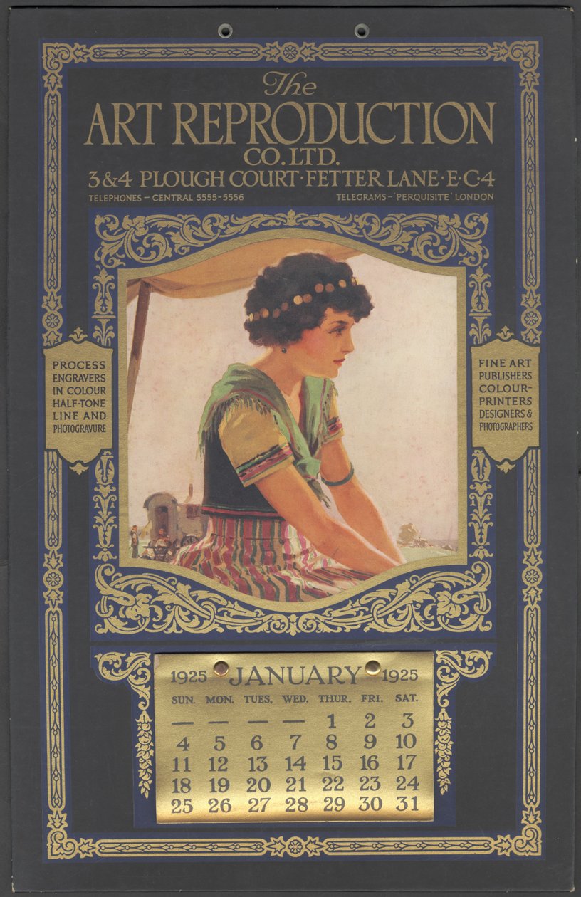 Kalendář The Art Reproduction Company, 1925 od Wilfred Fryer