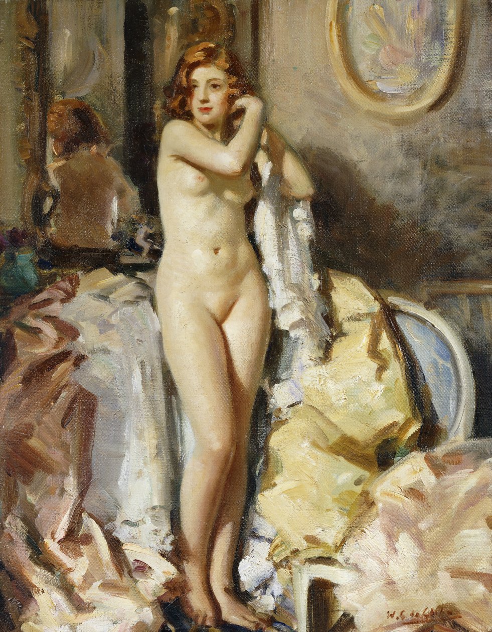Stojím před zrcadlem, Rudá hlava od Wilfred Gabriel de Glehn