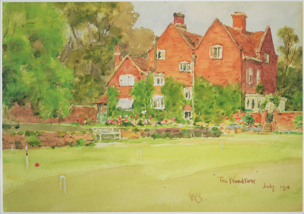 Kroketový trávník v The Woodrow, 1911 od Wilfrid Williams Ball