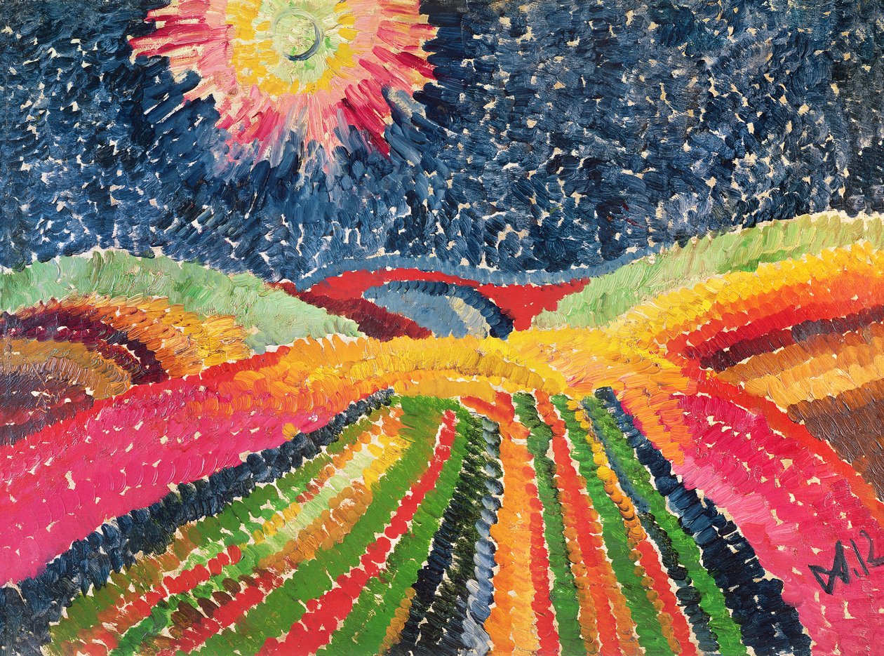 Cesta, 1912 (olej na kartonu) od Wilhelm Morgner