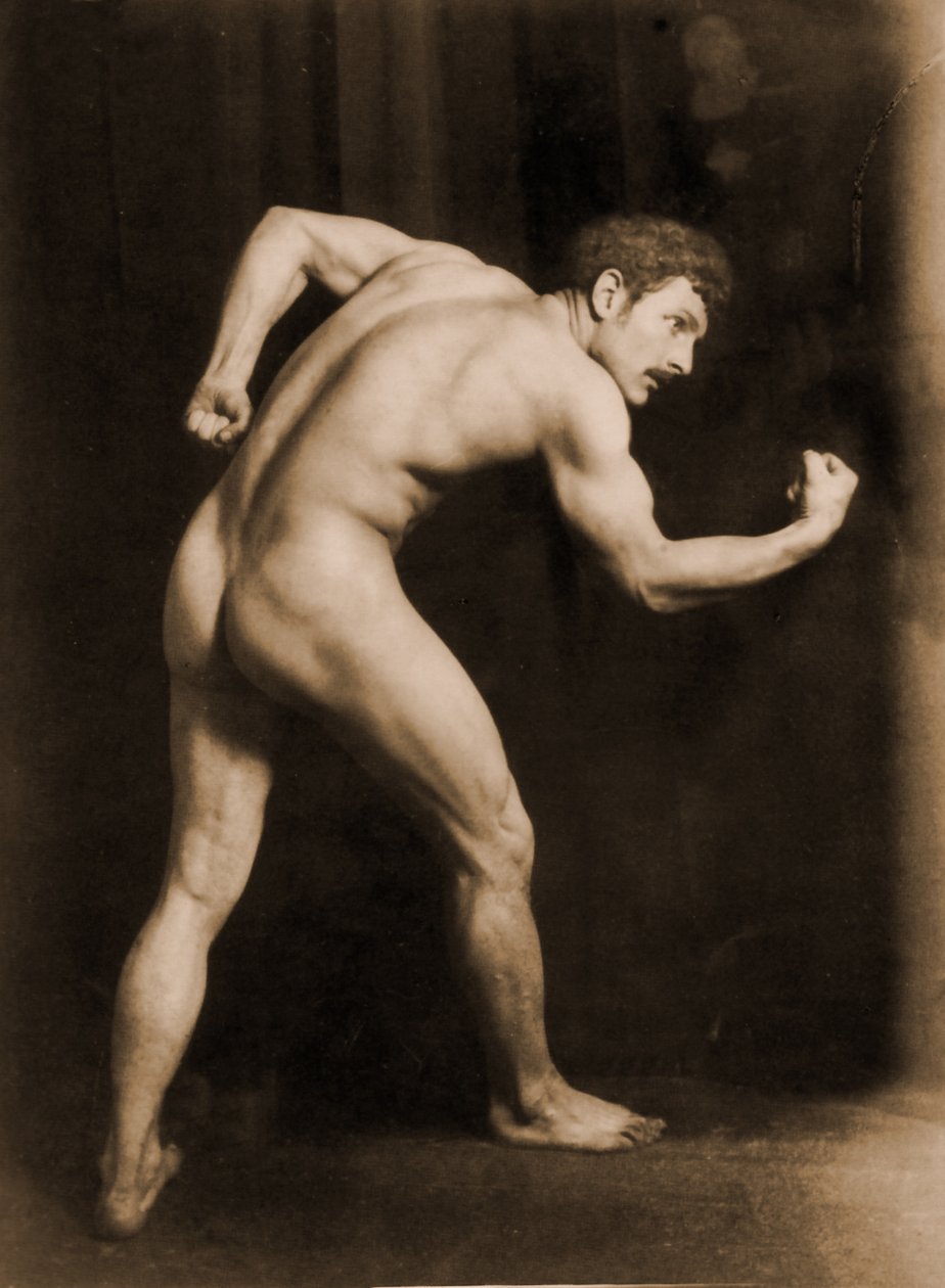 Studie mužského aktu, cca 1900 (sépie fotografie) od Baron Wilhelm von Gloeden
