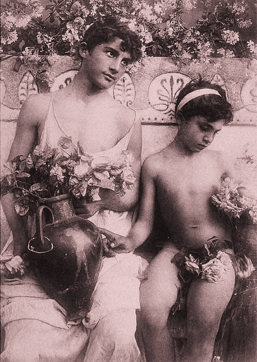 Studie dvou chlapců, Sicílie, C.1900 od Baron Wilhelm von Gloeden