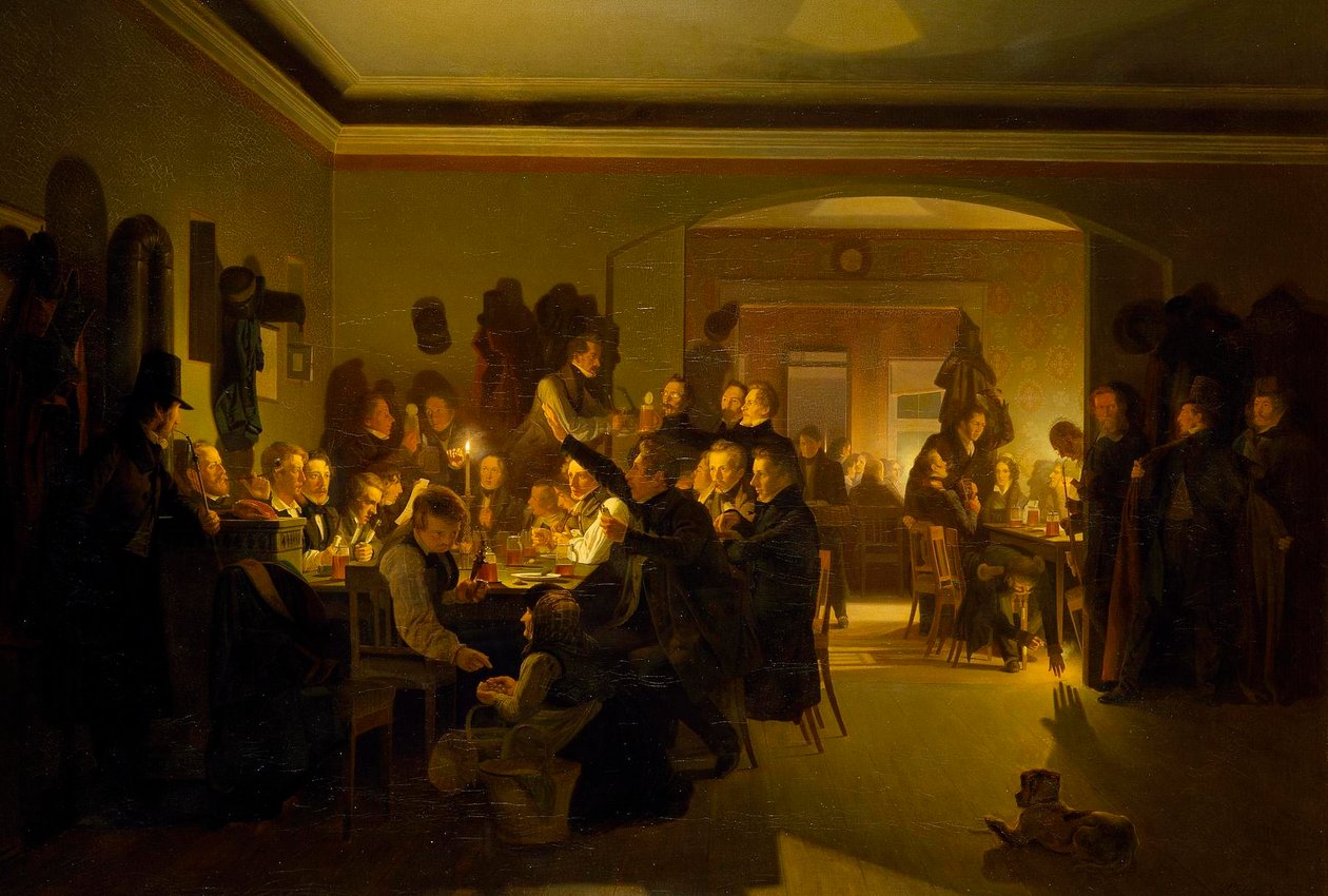 Umělci ve Finckově kavárně v Mnichově od Wilhelm Bendz