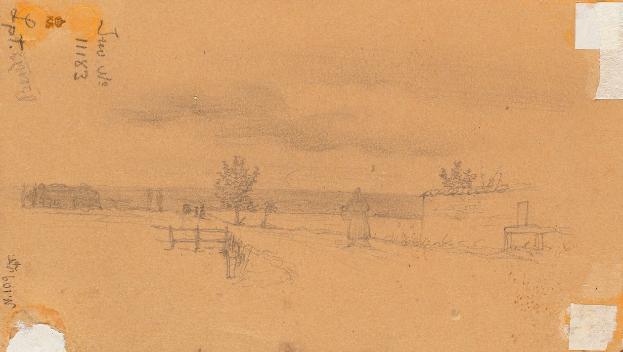 Landschaft mit gehender Figur od Wilhelm Bendz