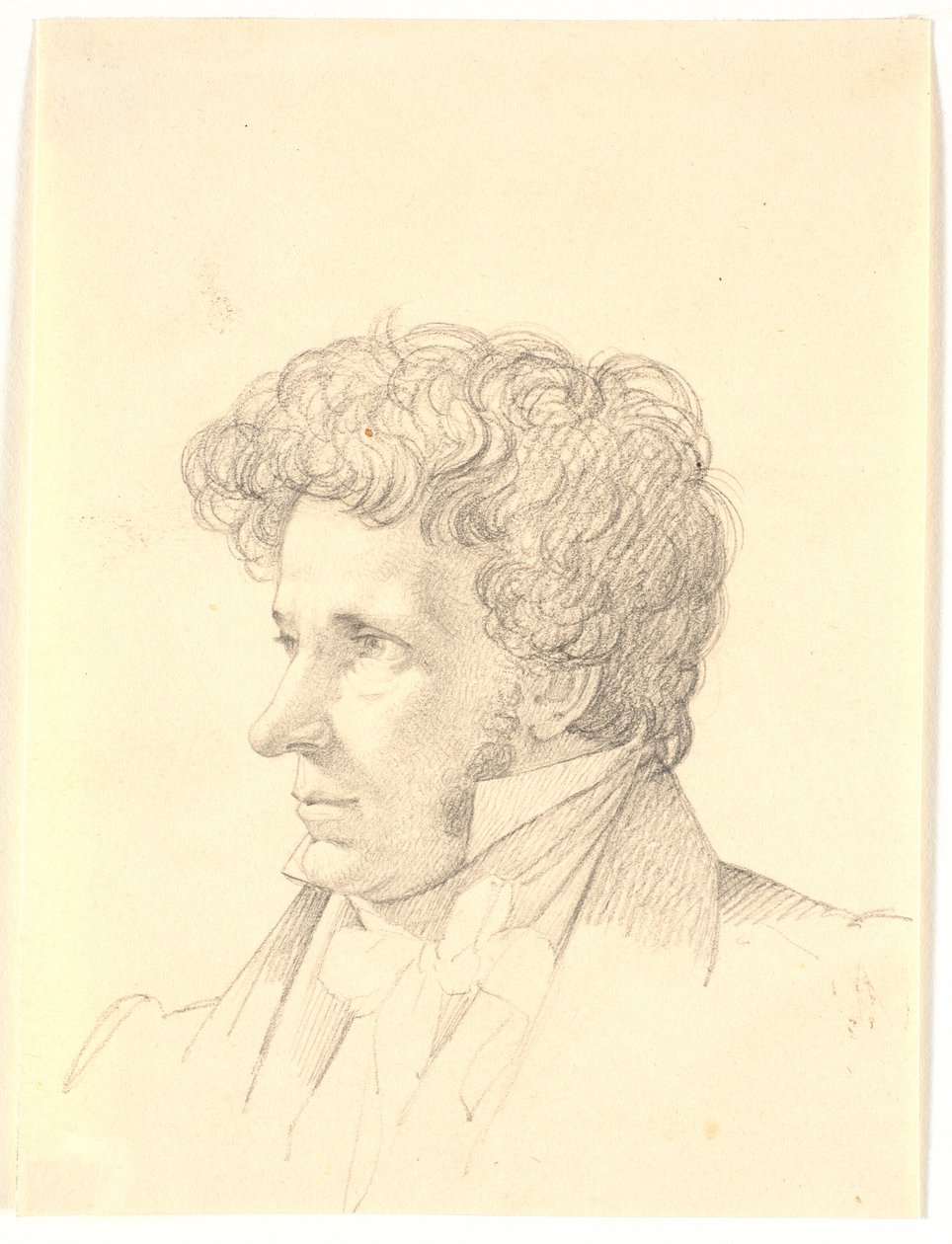 Mužský portrét. Profil vlevo od Wilhelm Bendz