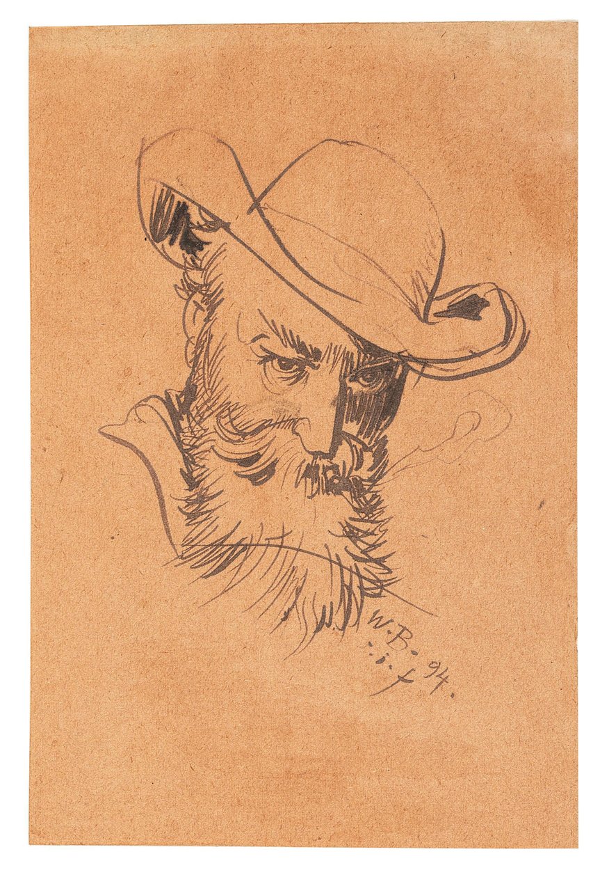 Autoportrét s kloboukem, 1894. od Wilhelm Busch