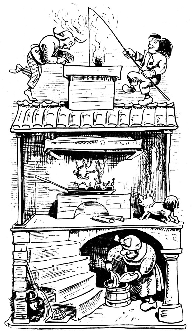 Druhý trik The Widows House, 1865. od Wilhelm Busch