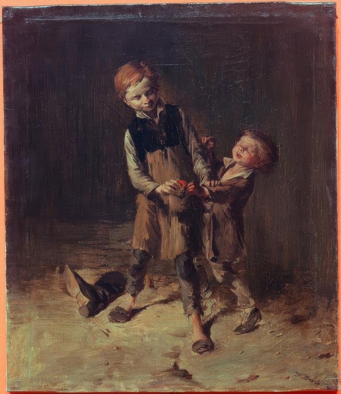 W.Busch, dva chlapci ševci se hádají.. od Wilhelm Busch