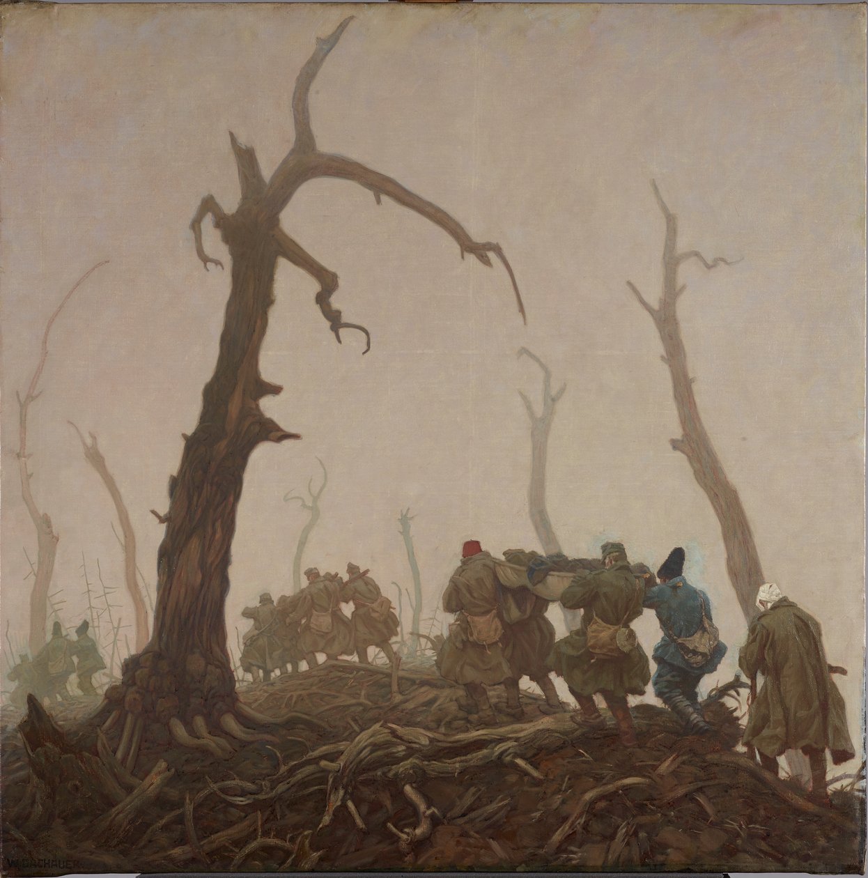 transport zraněných od Wilhelm Dachauer