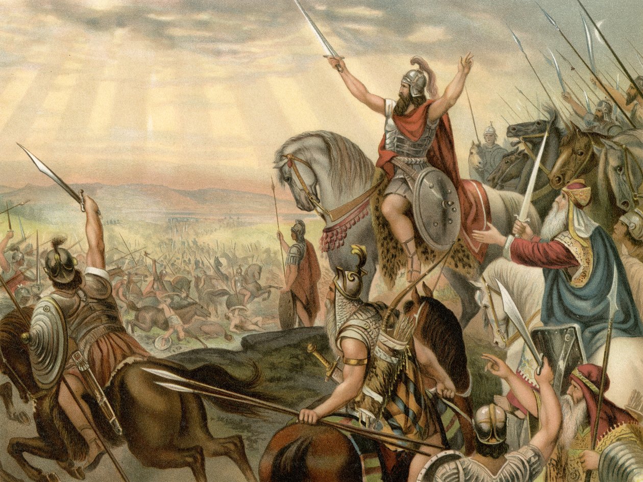 Nádherné vítězství proti Amorejcům (barva litho) od Wilhelm Ebbinghaus