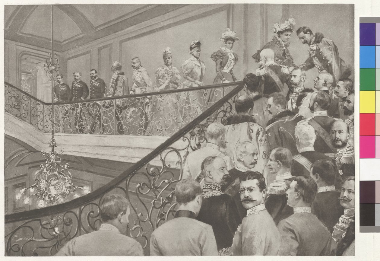 Arcivévodkyně přijímá císaře Viléma II. na Schwarzen-Adlerstiege od Wilhelm Gause
