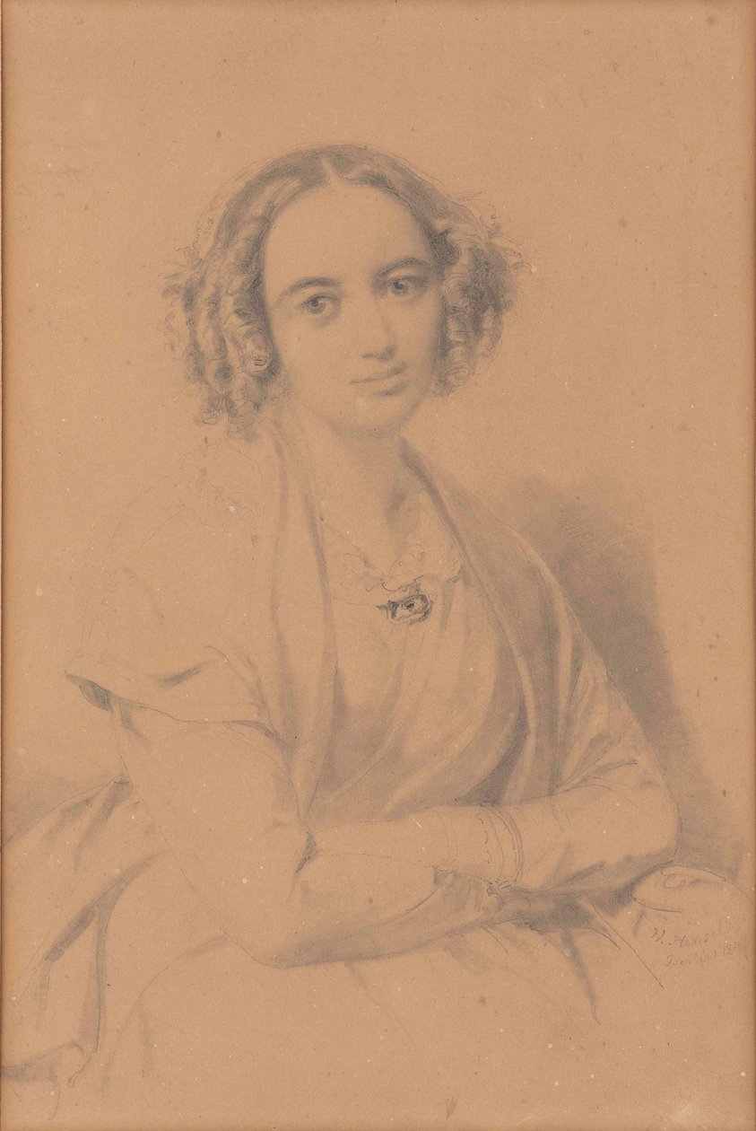 Portrét skladatelky Fanny Hensel rozené Mendelssohn 1805-1847, 1847. od Wilhelm Hensel